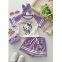 Conjunto Hello Kity lilás 