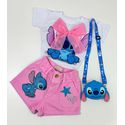 Conjunto Stitch Rosa 