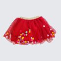 Saia Tule Pompom Vermelho