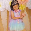 Vestido Body Tutu cintilante arco iris