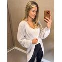 Cardigan Tricô Branco