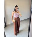 CALÇA PANTALONA FLAVIA MARROM