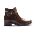 Bota Molly Feminina Melissa com Elástico Lateral e Metal Capuccino