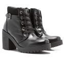 Coturno Molly Feminino Valentina com Fechamento Lateral - Preto