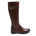 Bota Molly Montaria Feminino com Fivela Chocolate