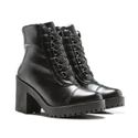 Coturno Molly Feminino Valentina com Metal Triangular e Atacador - Preto