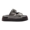 Papete Feminina Molly Preto Com Fivela Ajustável