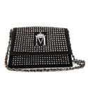 Mini Bag em Material Tecnológico Preto Cris