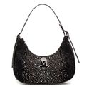 Bolsa em Material Tecnológico Meia Lua Preta Laura 