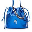 Bucket Bag Carol Azul Metalic