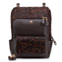 Mochila em Couro Pelo de Onça com Café para Notebook Andrea