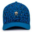 Boné Azul com Bordado Azul