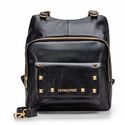 Mochila em couro Lezard Preto Andrea