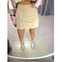 SHORT SAIA ALFAIATARIA FENDINHA NUDE