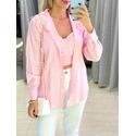 CONJUNTO CAMISA CROPPED ROSA