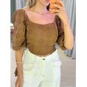 MAXI CROPPED LAISE MARROM