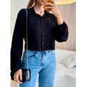 CAMISA CROPPED PRETO