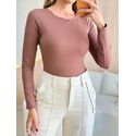 BLUSA BODY POLY MARROM