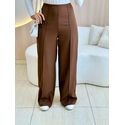 CALÇA PANTALONA MAITE MARROM ESCURO