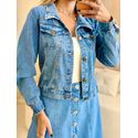 JAQUETA JEANS BÁSICA JEANS ESCURO