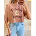 BLUSA CROPPED BROOKLYN MARROM