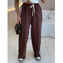 CALÇA PANTALONA LISTRAS LATERAL MARROM