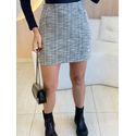 SAIA CURTA TWEED PRETO