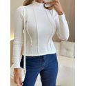 BLUSA MANGA LONGA CANELADO COSTURAS OFF