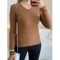 BLUSA TERMICA CANELADA CARAMELO