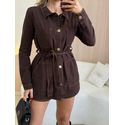 CASACO PARKA BRENDA MARROM
