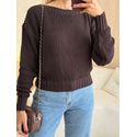 BLUSA TRICOT JAQUELINE MARROM