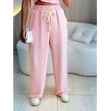 CALÇA PANTALONA LISTRAS LATERAL ROSA
