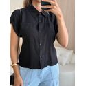 CAMISA MANGA CURTA YANKA PRETO