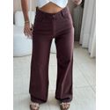 CALÇA WIDE LEG GABRIELA MARROM
