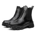 Bota Coturno Feminino Tratorada Chelsea Macia Confortável Preto