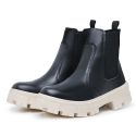 Bota Coturno Feminino Tratorada Chelsea Confortável Sola Off White
