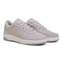 Tênis Feminino Casual Básico, Cano Baixo, Acolchoado Cinza