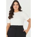 T-Shirt com Detalhes Listras - Garden | MySize 