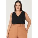 Blusa Regata com Gola V - MySize Ícones