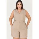 Short Alfaiataria com Detalhe Botão - MySize Ícones