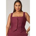 Blusa Cropped com Botão Pino - MySize Mirror