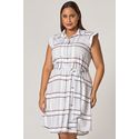Vestido Curto Estampado com Faixa - MySize Mirror