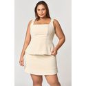 Saia Curta com Detalhe Botões MySize - Reflect Inverno 25