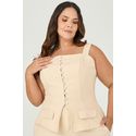Blusa com Detalhe Peplum Alongado - MySize - Sentir 