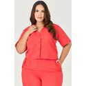 Blusa Casaqueto com Detalhe Botão Flor - MySize - Sentir