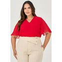 Blusa com Decote em V Detalhe Botões - MySize - Sentir