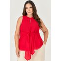 Blusa com Detalhe de Faixa com Nó - MySize - Sentir