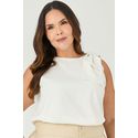 Blusa Regata Detalhe Laço - MySize - Sentir