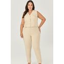 Calça Carrot Detalhe Botão Pérola - MySize - Sentir 