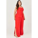 Calça Pantalona Detalhe Fenda Lateral - MySize - Sentir 
